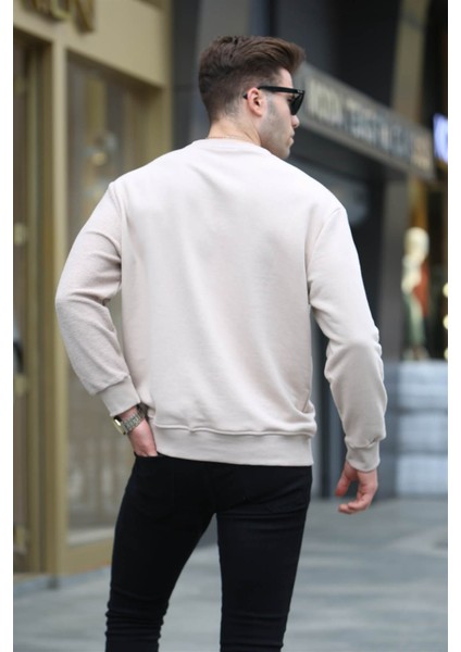 Bej Basic Erkek Sweatshirt 6010 fırsatları