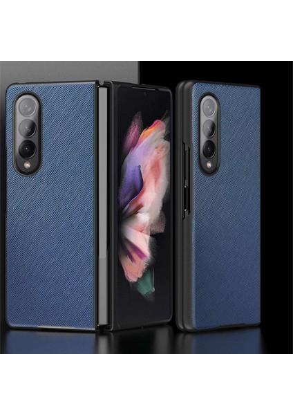 Samsung Galaxy Z Fold 4 Için Telefon Kılıfı - Koyu Mavi (Yurt Dışından)