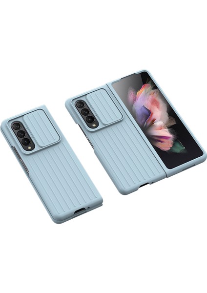 Samsung Galaxy Z Fold 3 Için Telefon Kılıfı - Açık Mavi (Yurt Dışından)