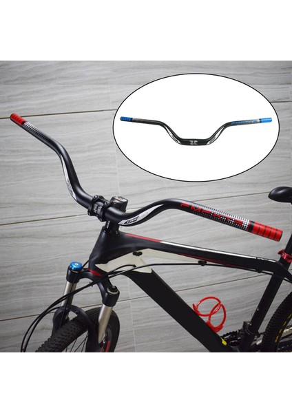 Dağ Bisikleti Gidon 31.8mm Riser Bar Bisiklet Merhaba Rise Gidon Bar Parçaları 720MM Mavi (Yurt Dışından)