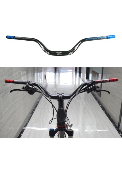 Dağ Bisikleti Gidon 31.8mm Riser Bar Bisiklet Merhaba Rise Gidon Bar Parçaları 720MM Mavi (Yurt Dışından)