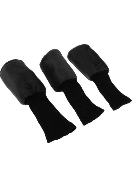 3 Adet Golf Kulübü Kafa Kapağı Sürücüsü Headcover 3 5 Putter Gardiyanlar Siyah (Yurt Dışından) modelleri