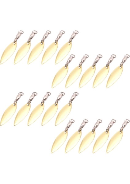 20 Balıkçılık Lures Balıkçılık Aksesuarları Set Tuzlu Su Bas Yapay Yem Altın M (Yurt Dışından)