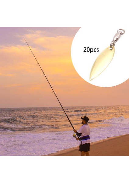 20 Balıkçılık Lures Balıkçılık Aksesuarları Set Tuzlu Su Bas Yapay Yem Altın M (Yurt Dışından)