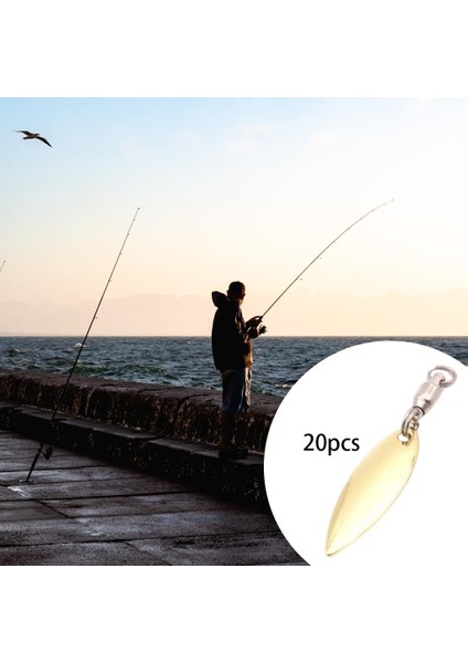 20 Balıkçılık Lures Balıkçılık Aksesuarları Set Tuzlu Su Bas Yapay Yem Altın M (Yurt Dışından)