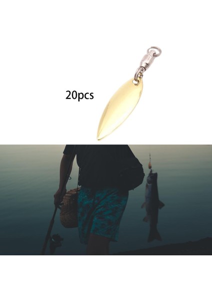 20 Balıkçılık Lures Balıkçılık Aksesuarları Set Tuzlu Su Bas Yapay Yem Altın M (Yurt Dışından)