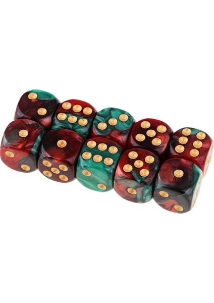 Magideal 10PCS, (6 Taraflı), 16MM, D6 Yeşil(Yurt Dışından)