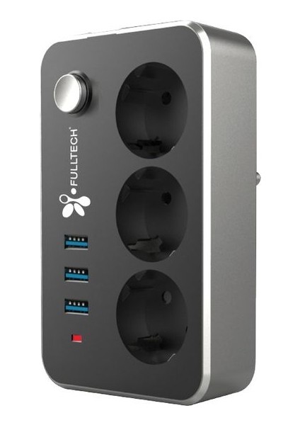 3 Priz 3xUsb 2 mt Kablo Anahtarlı Akım Korumalı Priz TGFTR02