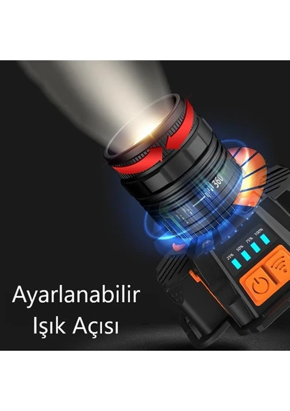 10 W 3 Modlu Şarjlı Powerbank Özellikli Kafa Lambası - YIS-205