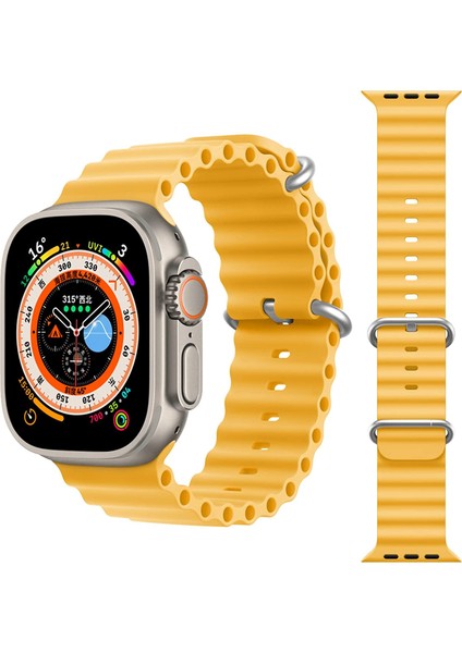 Apple Watch 44 mm Için Krd-75 Renkli Silikon Kayış-Kordon