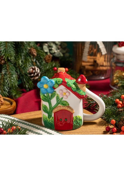 Yılbaşı Flowery Home Dolomite Kupa 200 ml Renkli