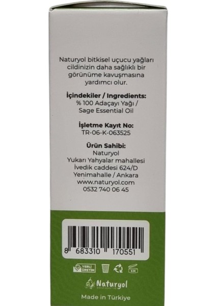 Adaçayı Yağı Yüzde 100 Doğal 10 ml