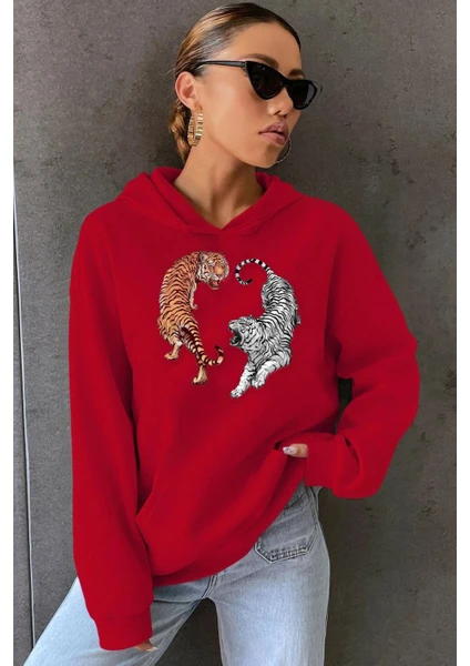 Tiger Baskılı Sweatshirt