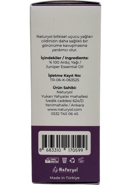 Ardıç Yağı Yüzde 100 Doğal 10 ml