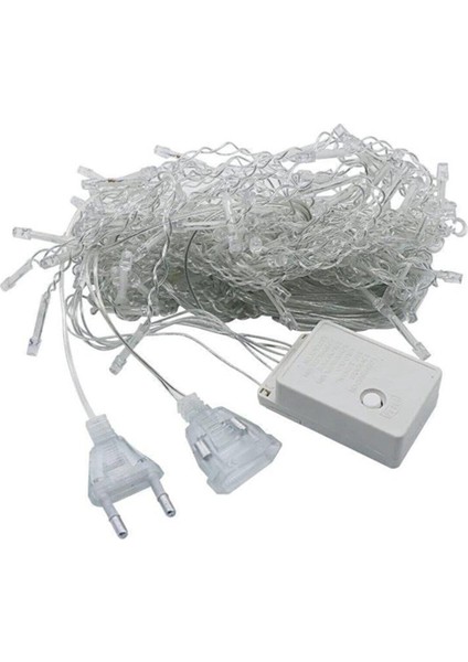 Fonksiyonlu Beyaz 5 Metre Dekor LED - Çam Ağacı Süsü Yılbaşı Süsü - Pirinç LED modelleri