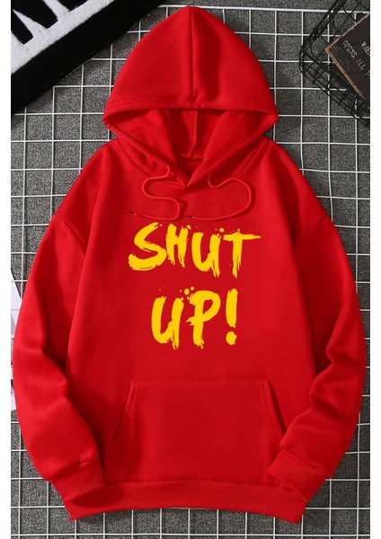 Shut Up Baskılı Sweatshirt