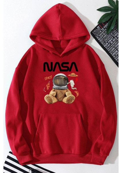 Nasa Bear Baskılı Sweatshirt
