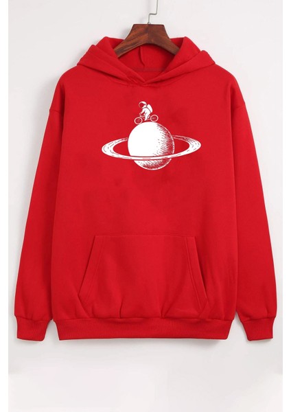Astronaut Rides Baskılı Sweatshirt