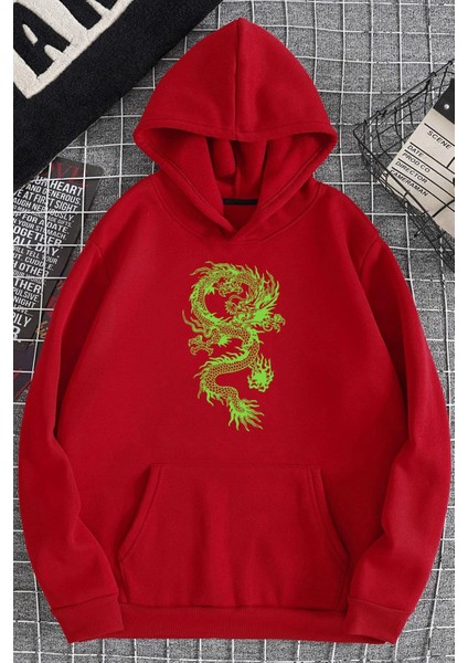 Chinese Dragon Graphic Baskılı Sweatshirt