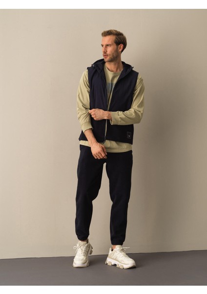 Erkek Lacivert Regular Fit Polar Yelek