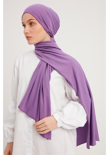 Likralı Penye Viskon Şal 70x180cm - Menekşe - ŞALESS fiyatları