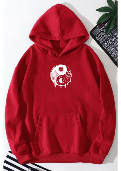 Ying-Yang Baskılı Sweatshirt