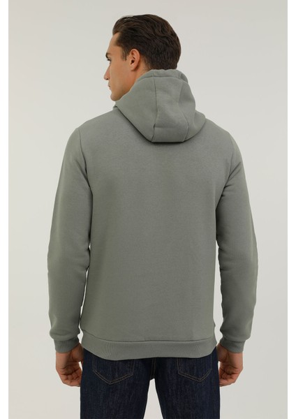 M-CG557 Nature Hoodie 2pr Haki Erkek Sweatshirt