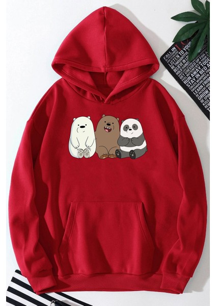 Kafadar Ayılar Baskılı Sweatshirt