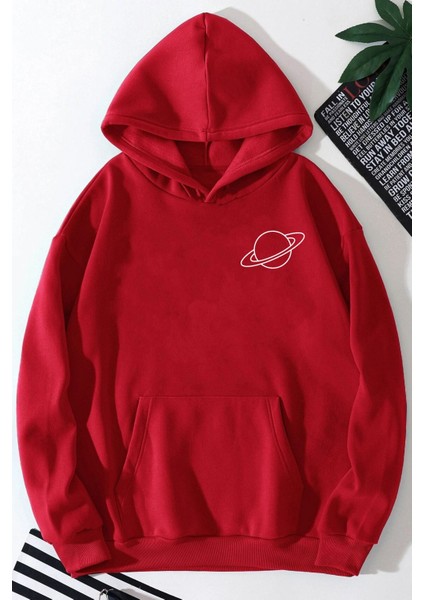 Saturn Baskılı Sweatshirt