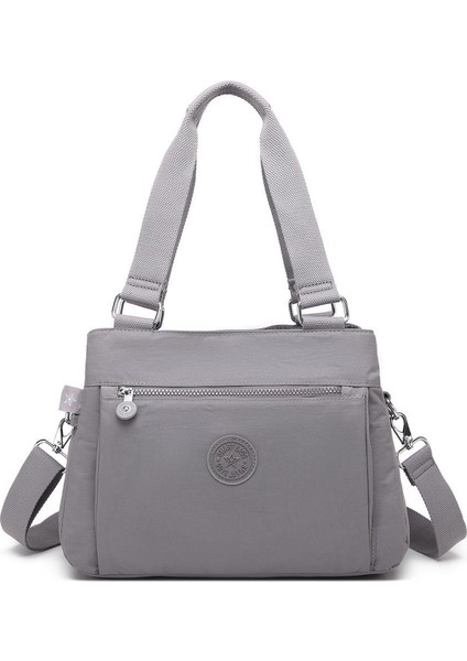 Krinkıl Kumaş Kadın Çantası Smart Bags 1125-78 Gri