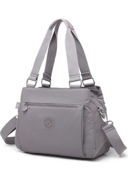 Krinkıl Kumaş Kadın Çantası Smart Bags 1125-78 Gri modelleri