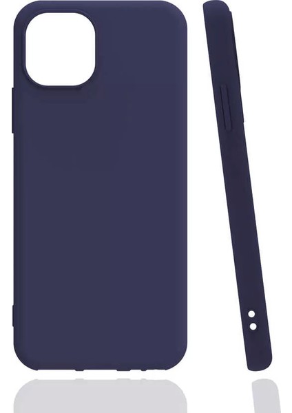 Apple iPhone 13 Kılıf Lopard Biye Mat Yumuşak Silikon Kapak Lacivert