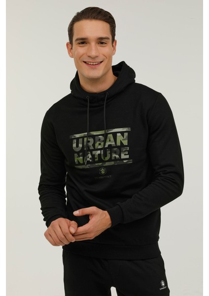 M-SD4005 Urbanature Hoodı Siyah Erkek Sweatshirt