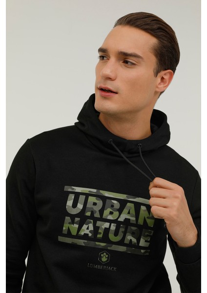 M-SD4005 Urbanature Hoodı Siyah Erkek Sweatshirt indirimleri