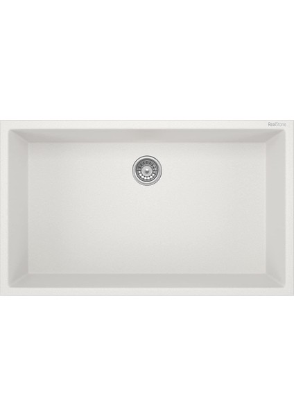 Gordion 76 Granit Eviye K013 Beyaz 70.5 x 39 Cm Tezgah Altı-Üstü