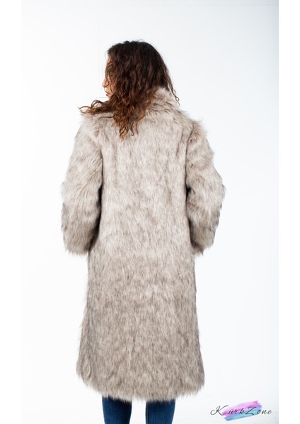Kadın, Kahverengi ve Taş Rengi Tüylere Sahip Ingiliz Yaka Cepli Rakun Kürk Manto(Ekstra Kalın, Kara Dayanıklı) indirimleri