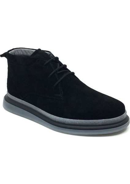 %100 Hakiki Deri Rahat Erkek Günlük Termo Şeffaf Kaymaz Taban Kışlık Klasik Spor Bot 40-44