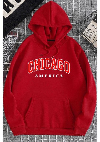 Chiago Baskılı Sweatshirt