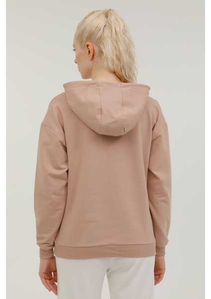 W-SN80 Basic Hoodie 2pr Pudra Kadin Sweatshirt fiyatları