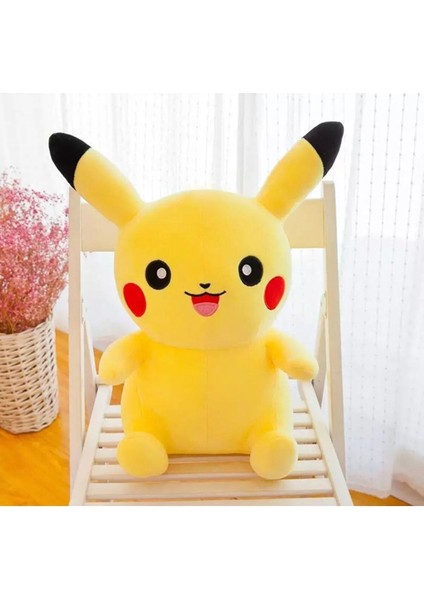 Deniz Sport Ithal Soft Kumaş Pokemon Go Pikachu Figür Peluş Oyuncak Büyük Boy Uyku & Oyun Arkadaşı Pikachu 38 cm