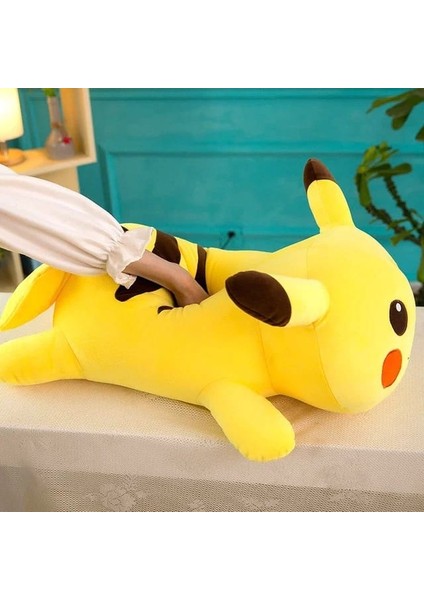 Deniz Sport Ithal Soft Kumaş Pokemon Go Pikachu Figür Peluş Oyuncak Büyük Boy Uyku & Oyun Arkadaşı Pikachu 38 cm