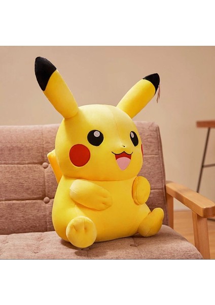 Deniz Sport Ithal Soft Kumaş Pokemon Go Pikachu Figür Peluş Oyuncak Büyük Boy Uyku & Oyun Arkadaşı Pikachu 38 cm