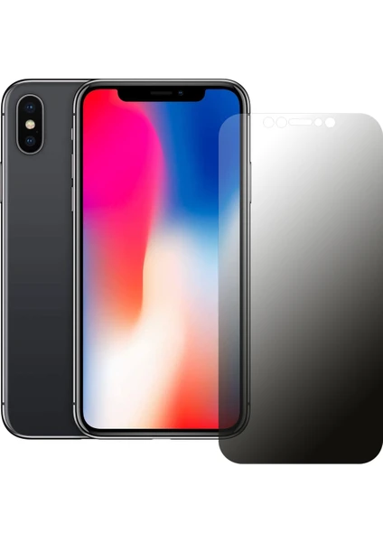 iPhone x / Xs Hayalet Privacy Flexiglass Mat Nano Ekran Koruyucu