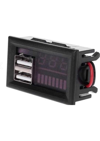 Kırmızı LED Ekran Dijital Voltmetre USB 5V 2A Çıkışlı DC12V fiyatları