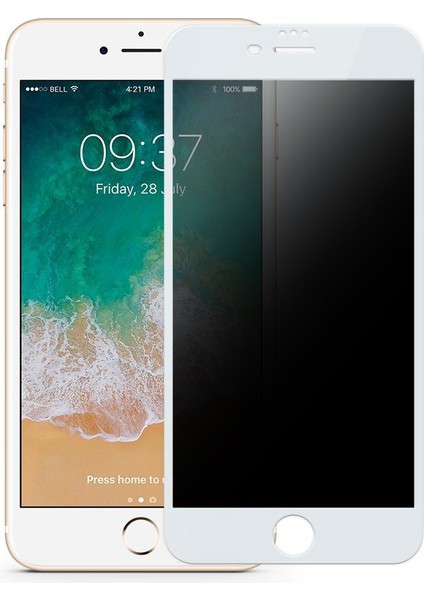 iPhone 6 / 6s Hayalet Privacy Gizli Seramik Mat Ekran Koruyucu Beyaz