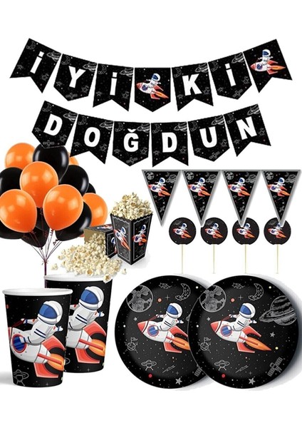 Uzay Temalı Doğum Günü Seti 8 Kişilik