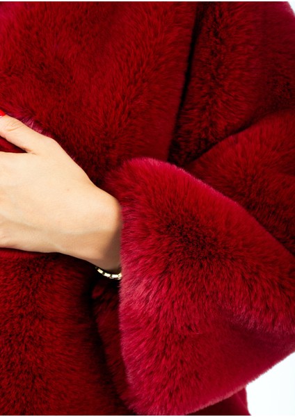 Kadın Şık Ithal Broşlu Fox Kürk Kaban(En Yüksek Gramajlı Kürk-Kar Montu) modelleri