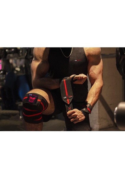 Fitness Ağırlık Destek Bilekliği ( Wrist Wraps ) + Diz Sargısı ( Knee Wraps )