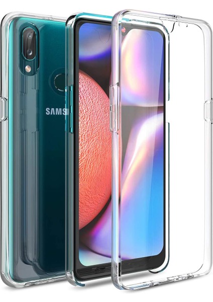 Samsung Galaxy A10S A107 Kılıf 360 Derece Korumalı Ön Arka Şeffaf