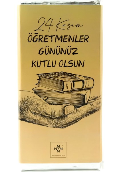 Öğretmenler Günü Kitap Desenli Tablet Çikolata 90 gr